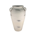 Oblong Ceramic Urn - Bohemian White Wash Finish