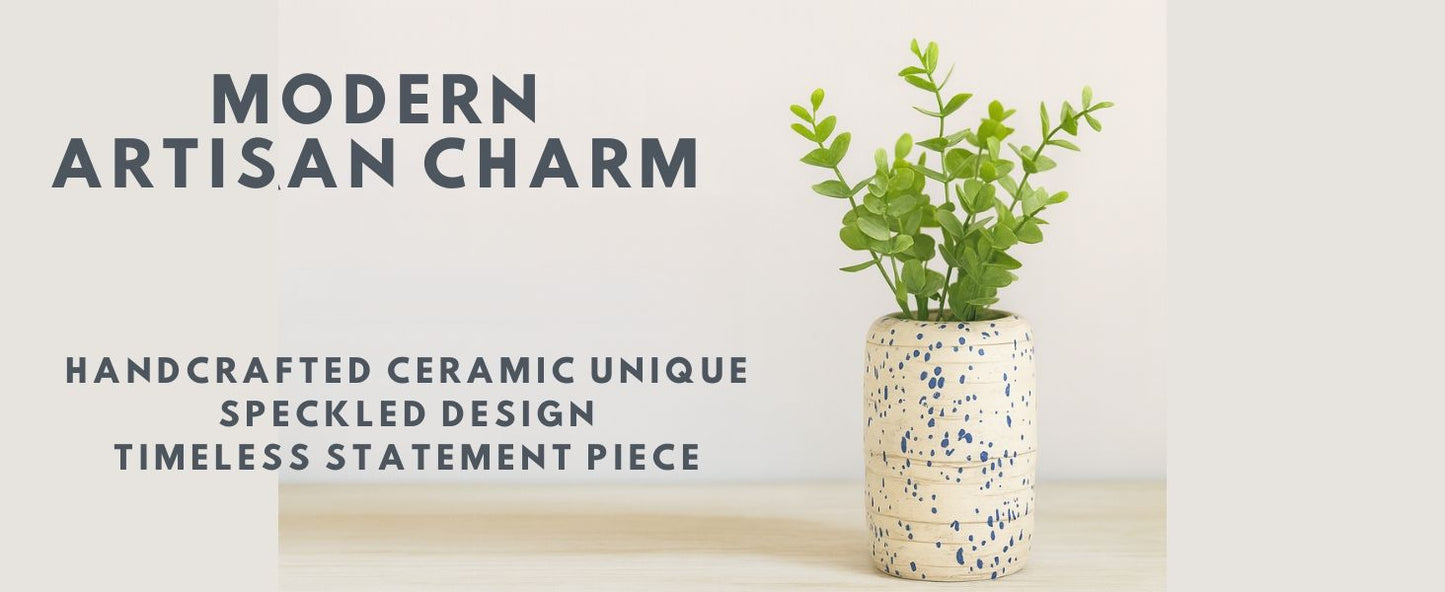 CAVA296 WHITE BLUESPOT CERAMIC