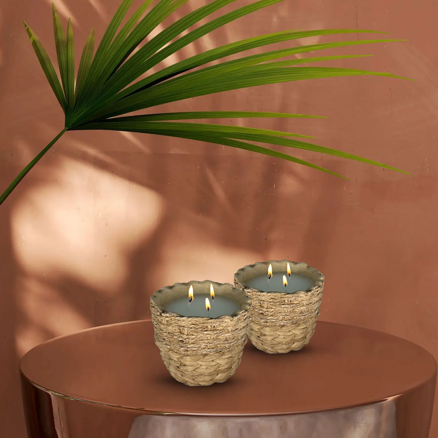 CECA301 LIGHT BROWN CANDLES UNSCENTED