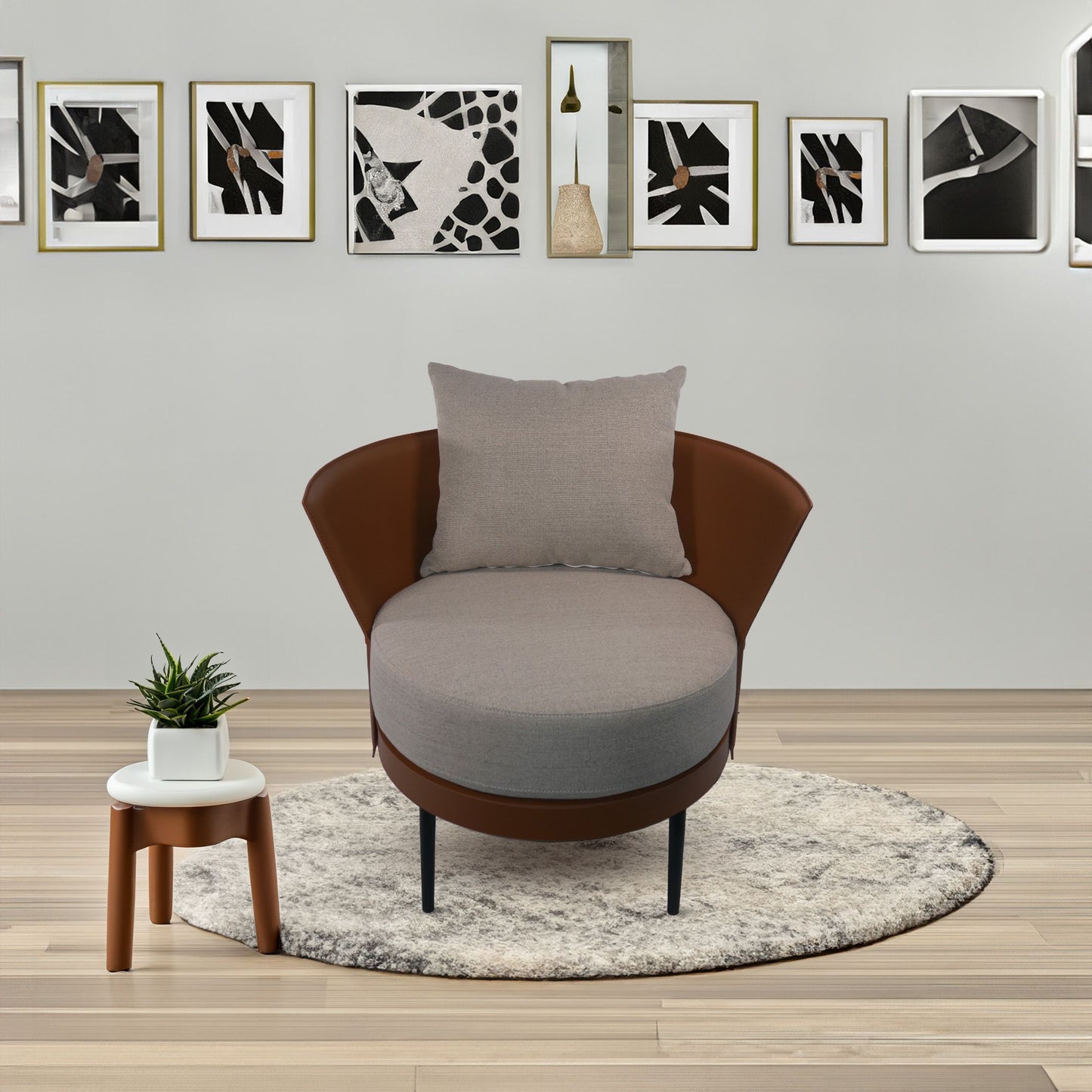 CH458 CARAMEL ARM CHAIR