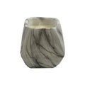 Grey Marbled Prism Bowl Candle, 10 Oz