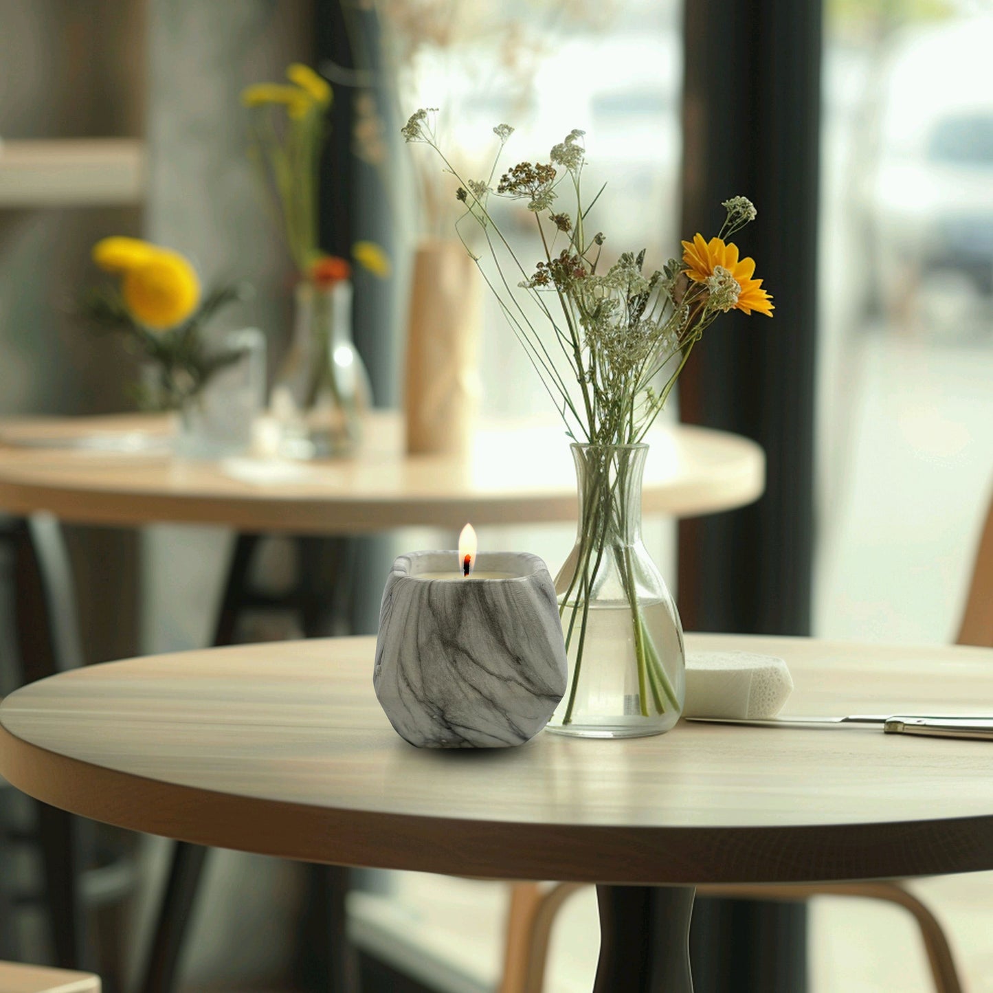 CH23-2739G GREY CANDLES HOME DECOR DEALS UNSCENTED