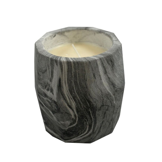 Grey and White Marbled Candle Jar, 11 Oz