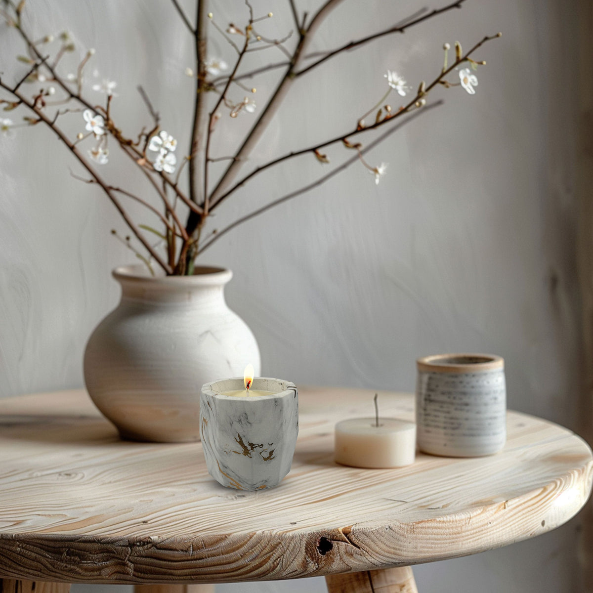 CH23-2653W WHITE CANDLES UNSCENTED