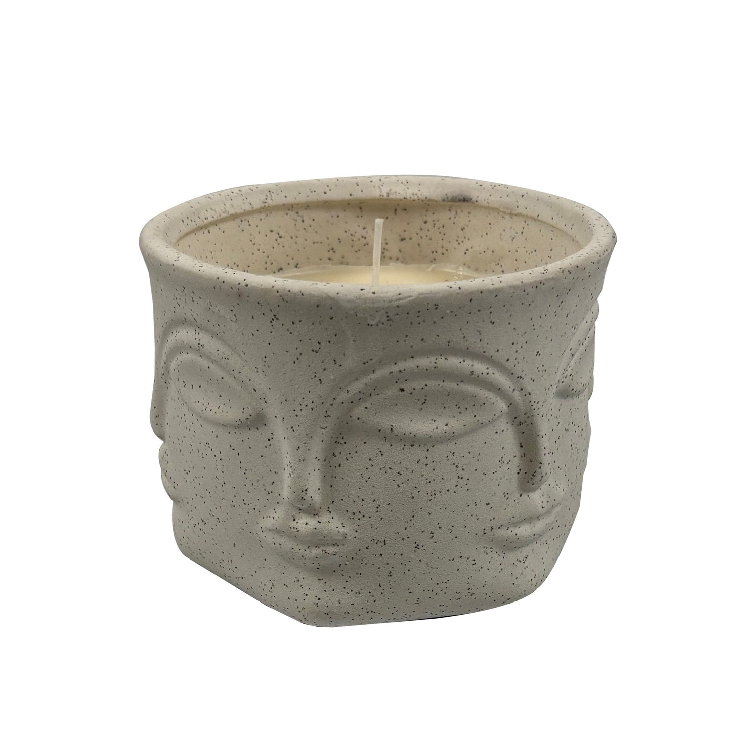 CH23-2632 WHITE STONE CANDLES UNSCENTED