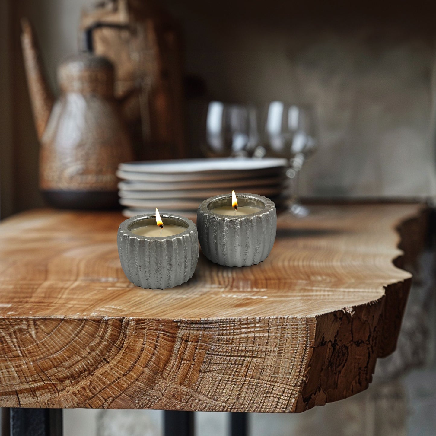 SY22-1335 METAL CANDLES UNSCENTED