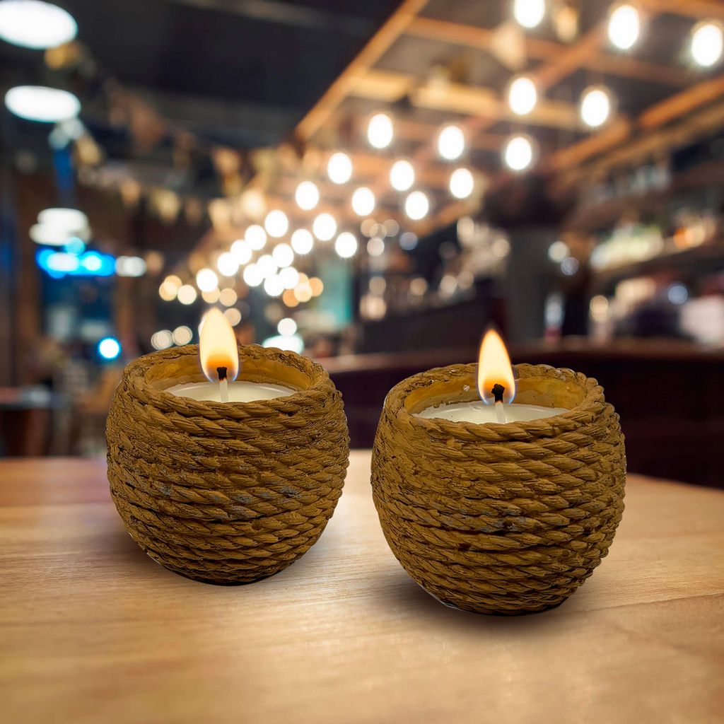 CH23-2698 LIGHT BROWN CANDLES UNSCENTED
