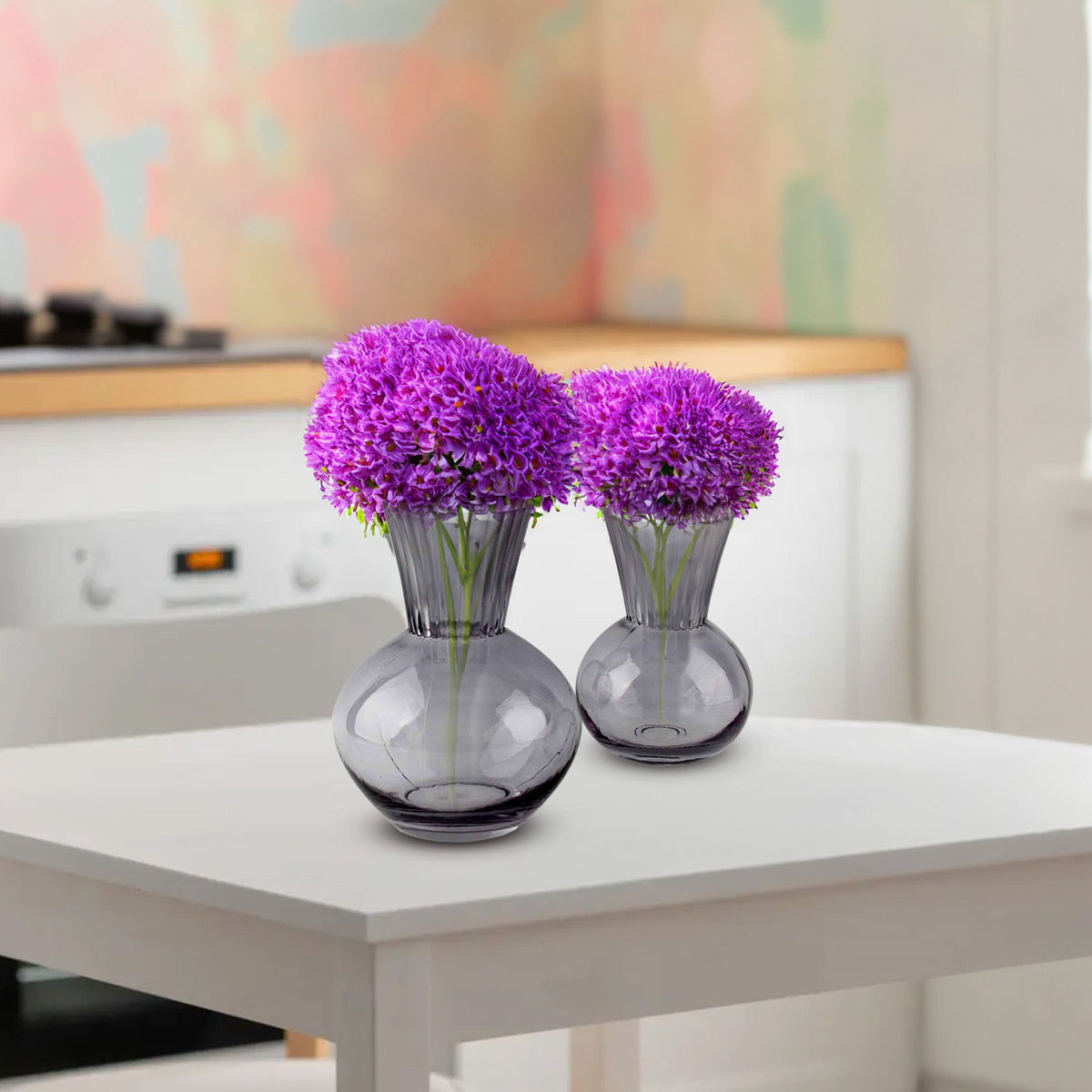 GV500 GREY GLASS VASES HOME DECOR DEALS SIMPLE