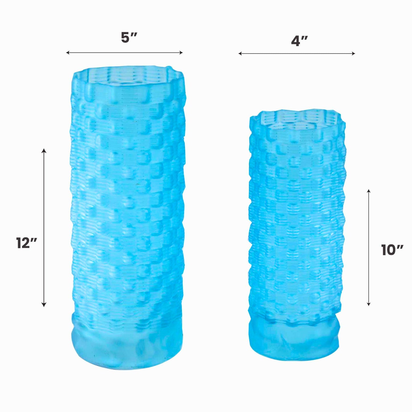 GV501 BLUE GLASS HOME DECOR DEALS SIMPLE VASES
