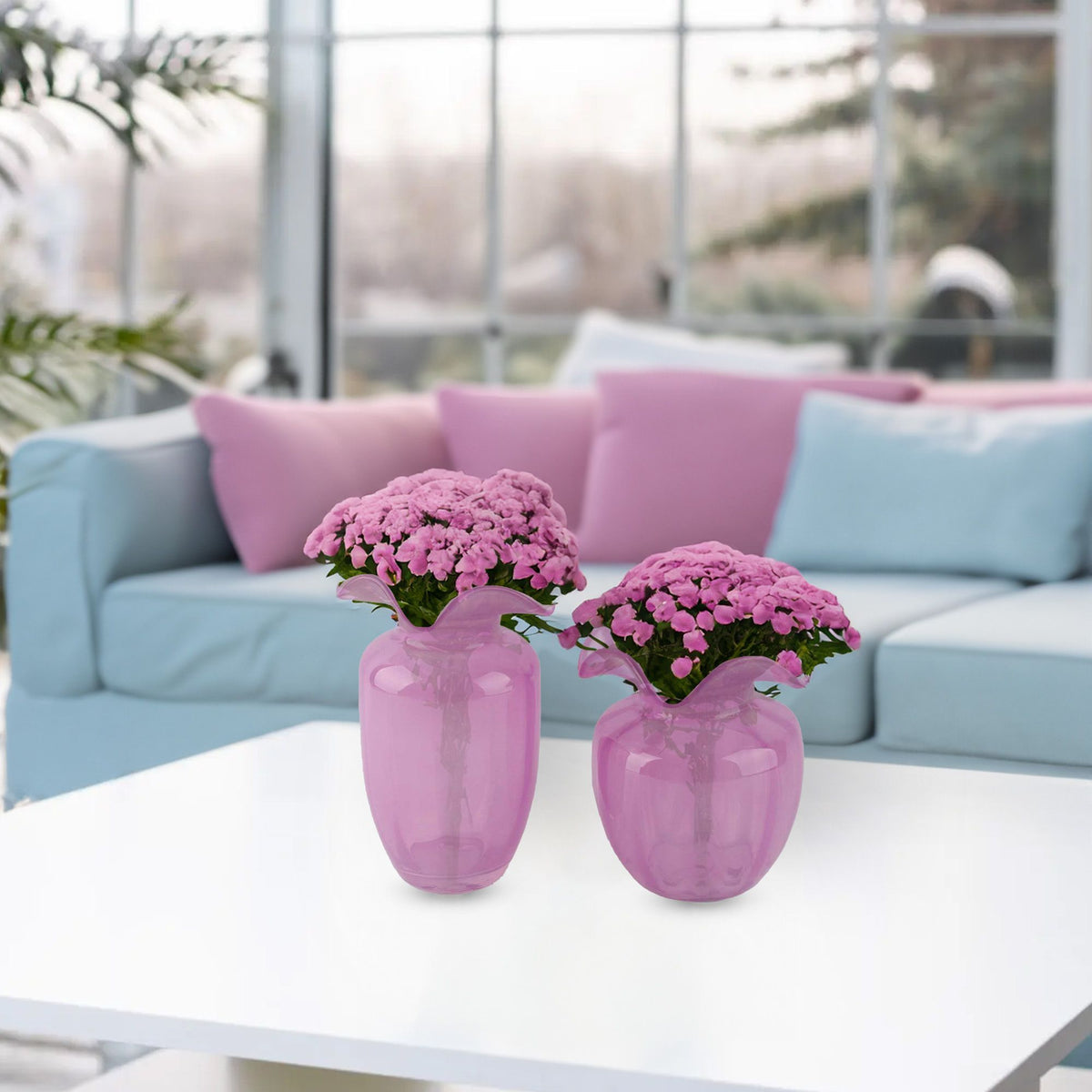 GV504 PURPLE GLASS VASES HOME DECOR DEALS SIMPLE