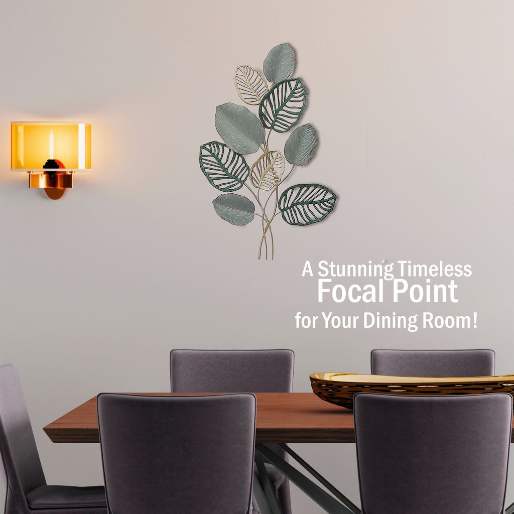 MDC479 GREEN METAL WALL DECOR