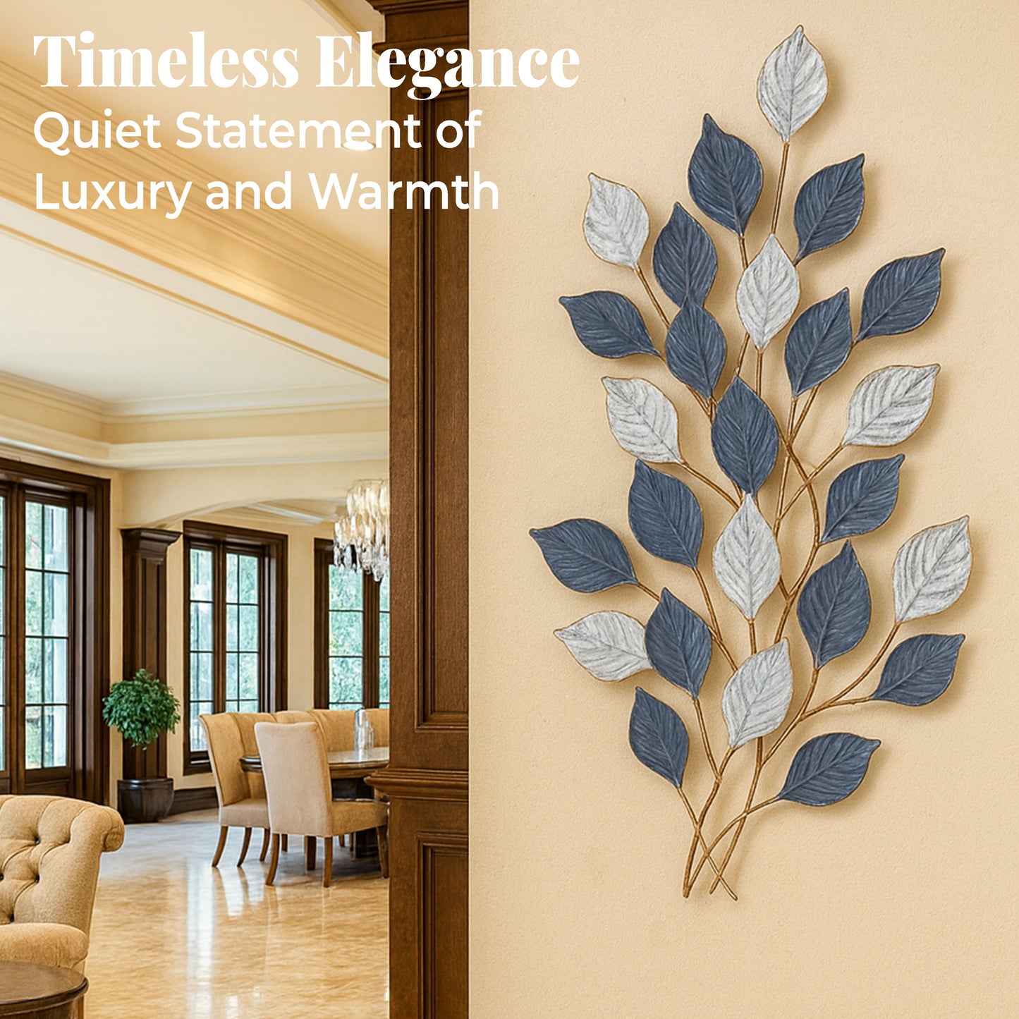 MDC480 GREEN GOLD METAL WALL DECOR