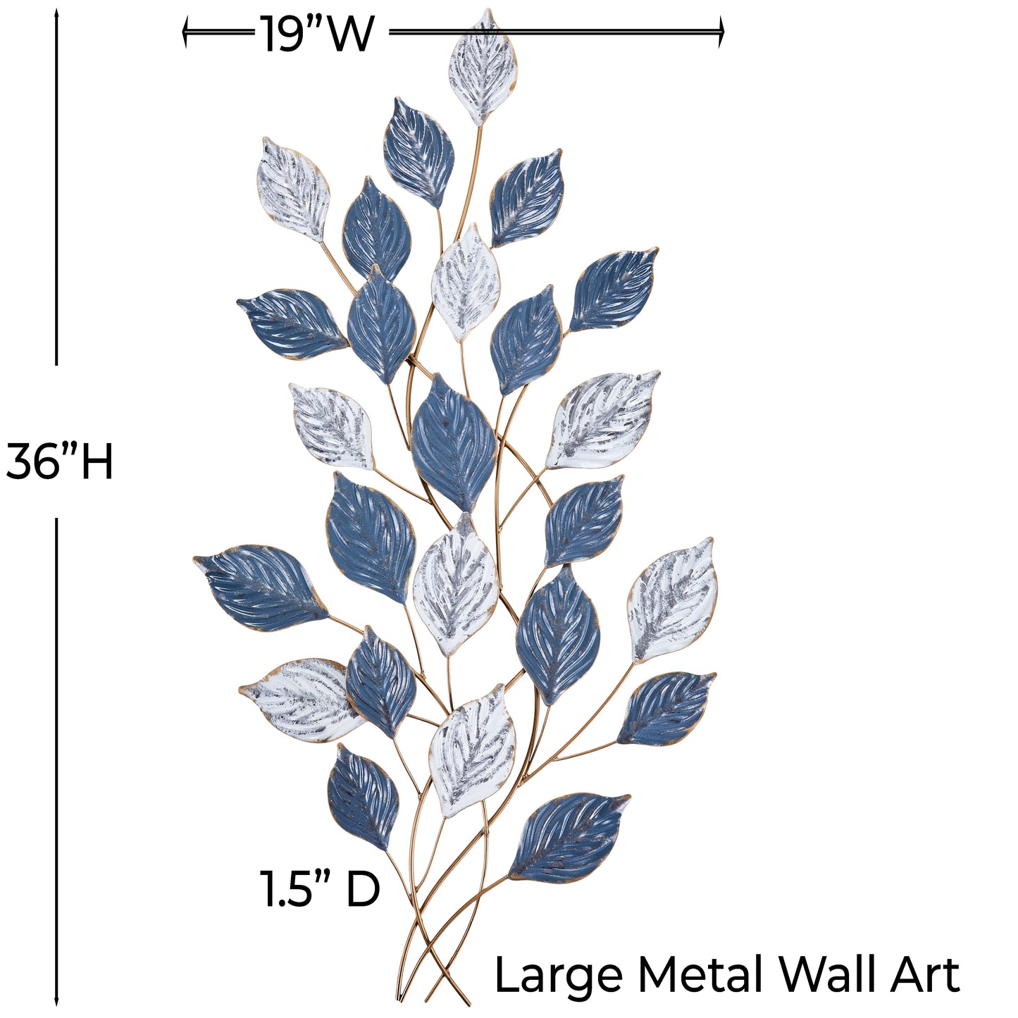 MDC480 GREEN GOLD METAL WALL DECOR