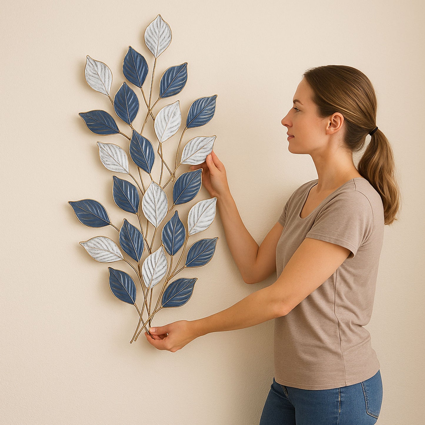 MDC480 GREEN GOLD METAL WALL DECOR