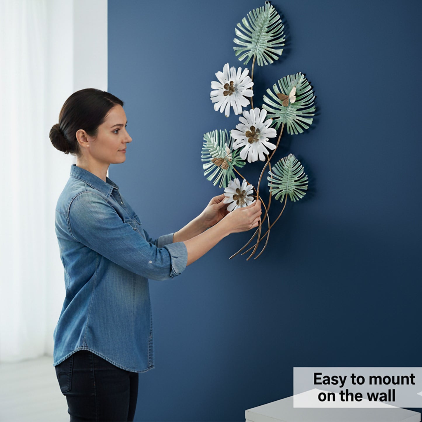 MDC483 MINT GREEN METAL WALL DECOR