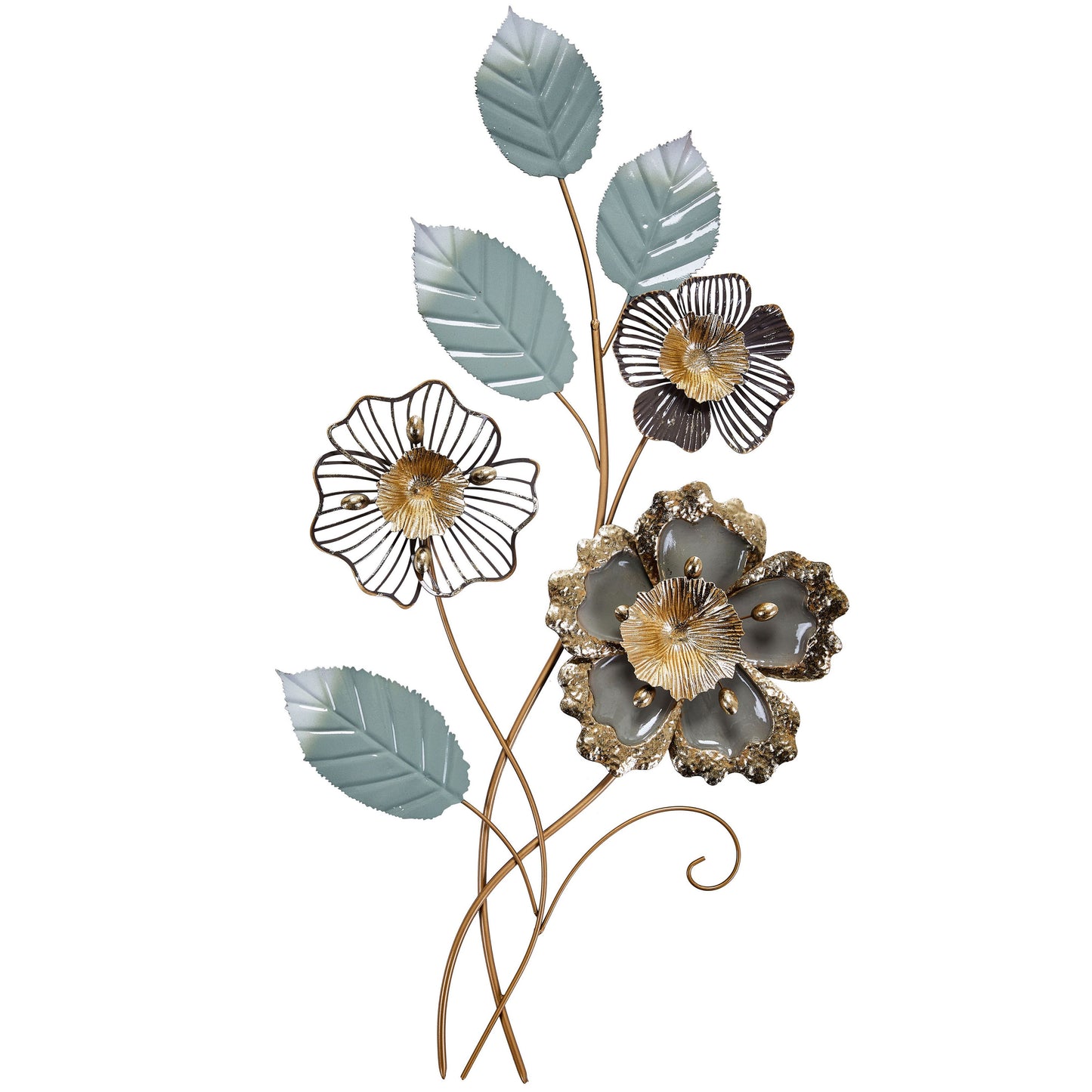 MDC484 GREEN GOLD METAL WALL DECOR