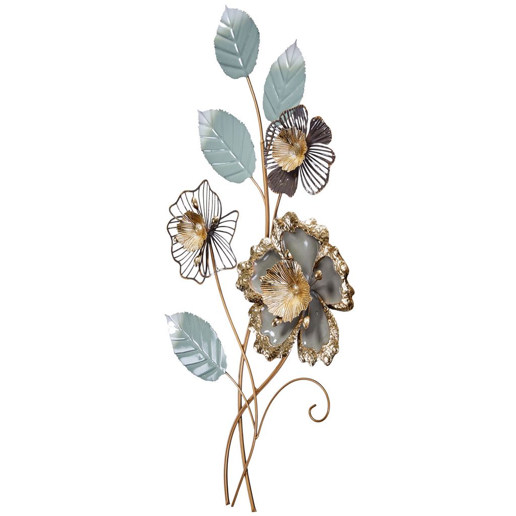 MDC484 GREEN GOLD METAL WALL DECOR