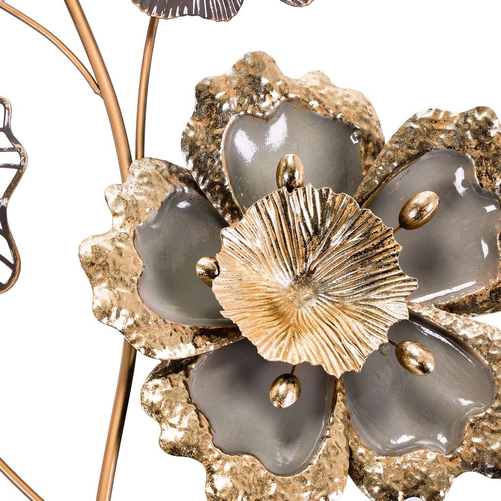 MDC484 GREEN GOLD METAL WALL DECOR
