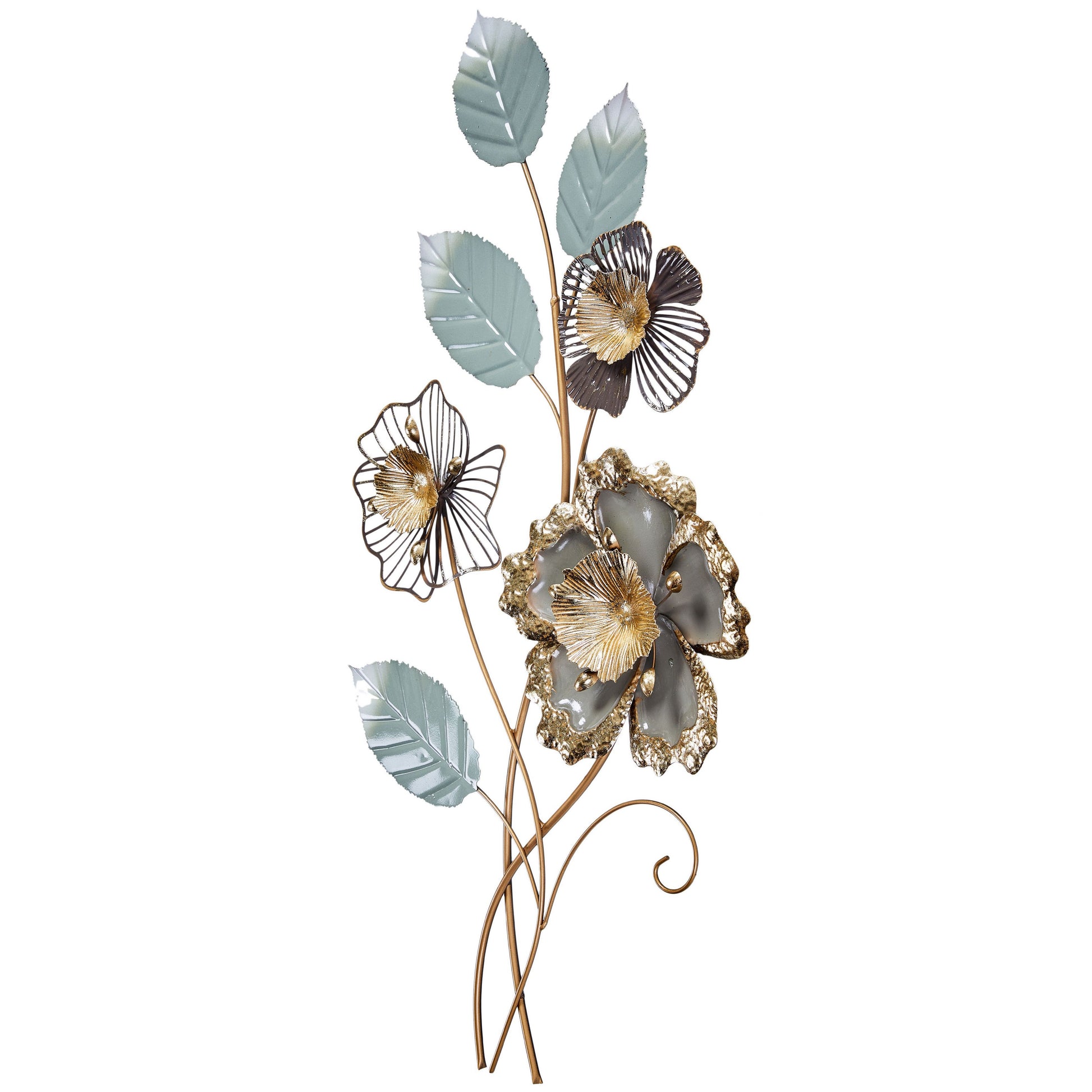 MDC484 GREEN GOLD METAL WALL DECOR