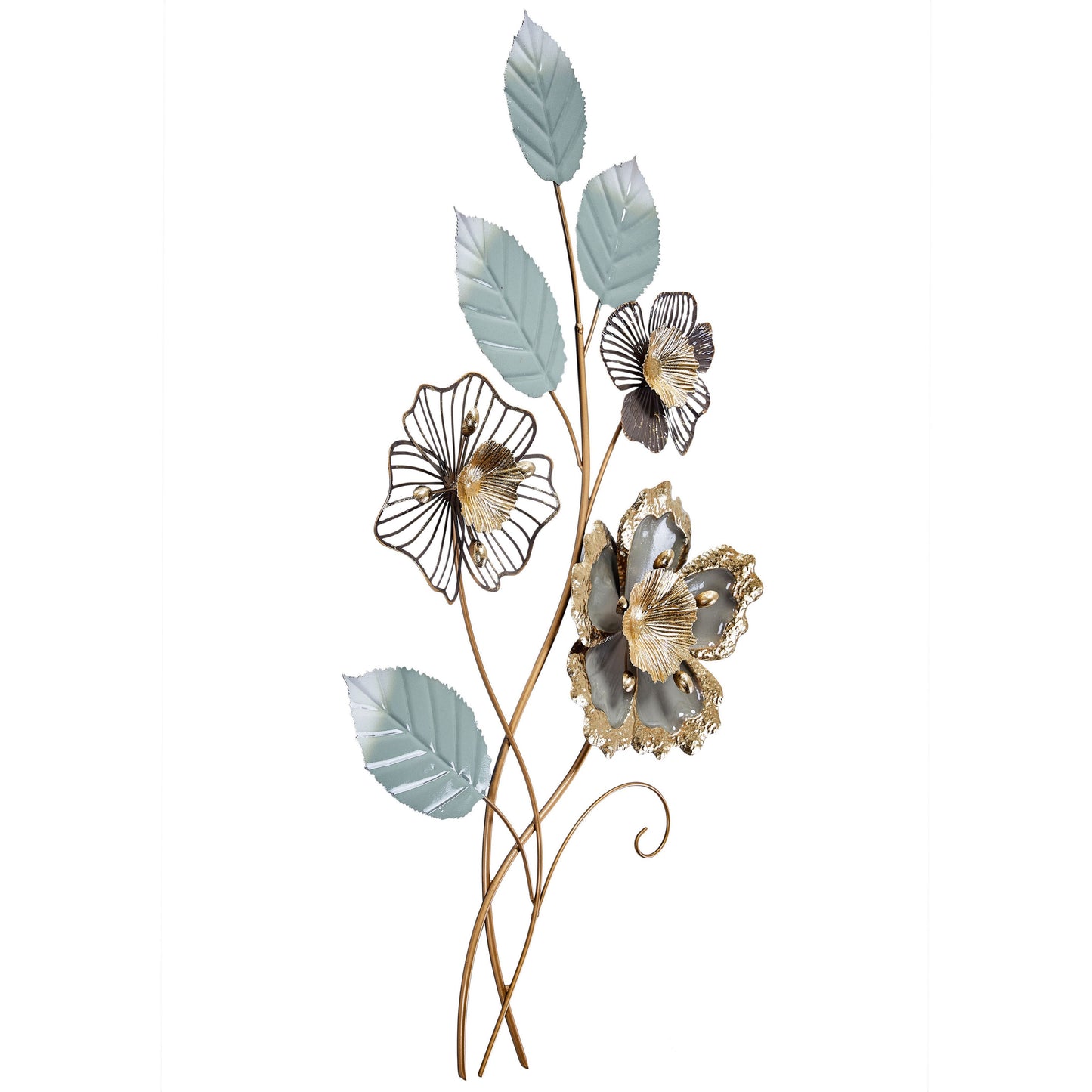 MDC484 GREEN GOLD METAL WALL DECOR