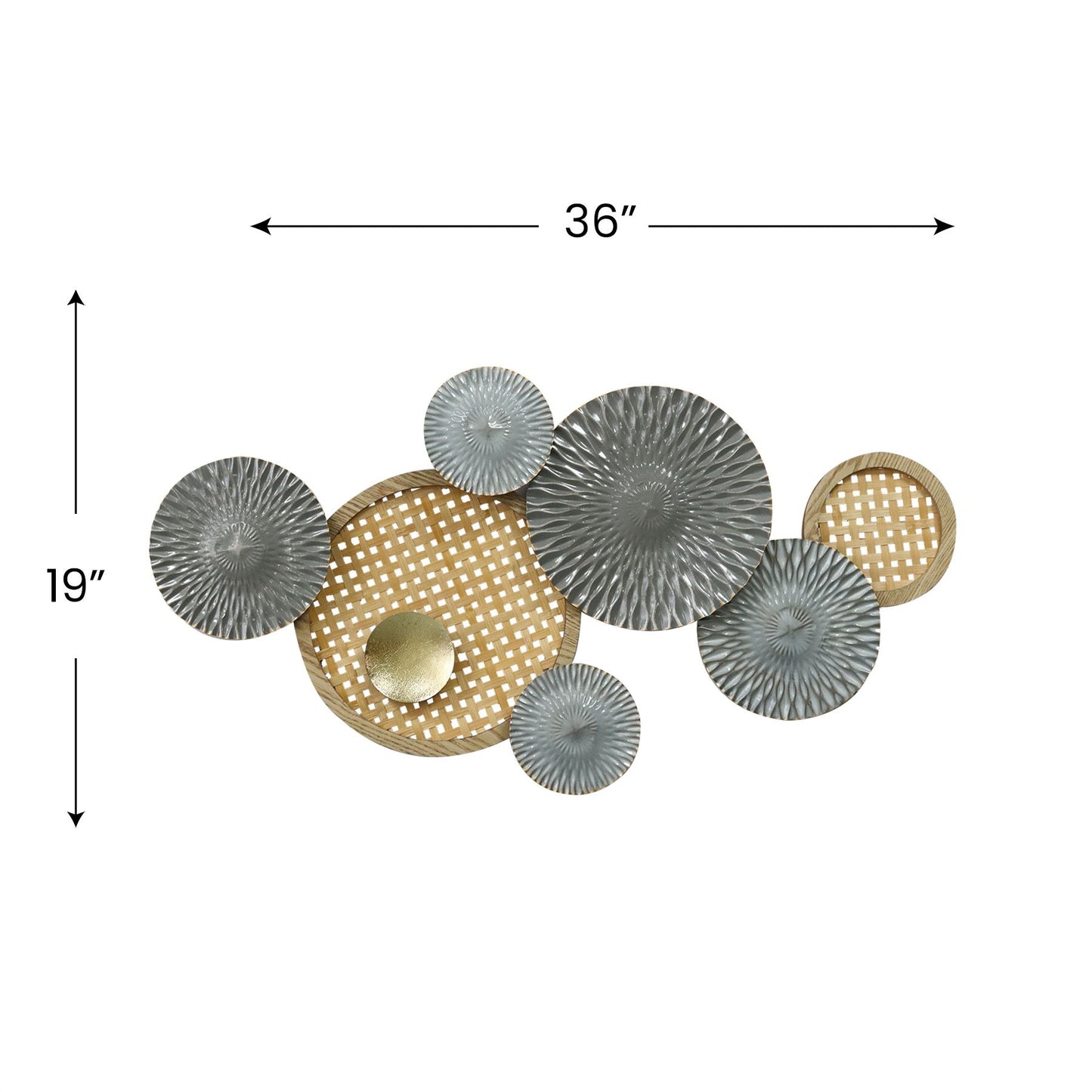 MDC486 GREEN METAL WALL DECOR