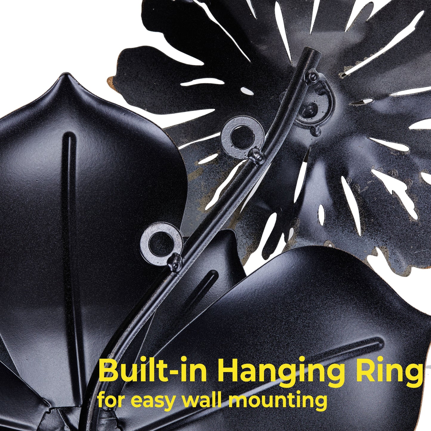 MDC488 BROWN WHITE METAL WALL DECOR