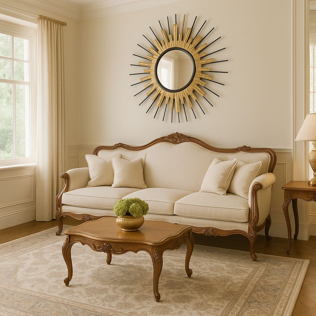MDC494 GOLD DECOR MIRROR METAL WALL