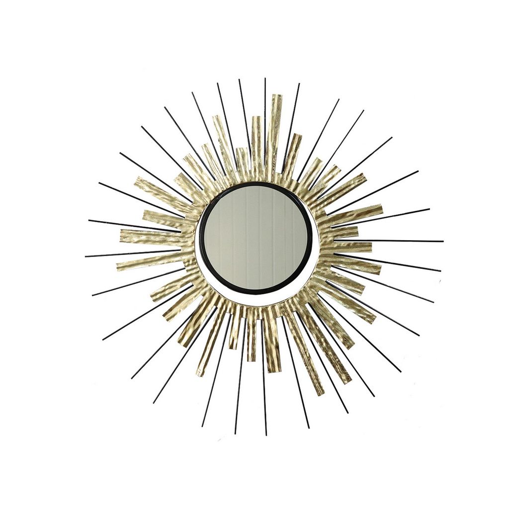 Sunburst Mirrored Wall Art - Metallic Decorative Centerpiece - Aria Home