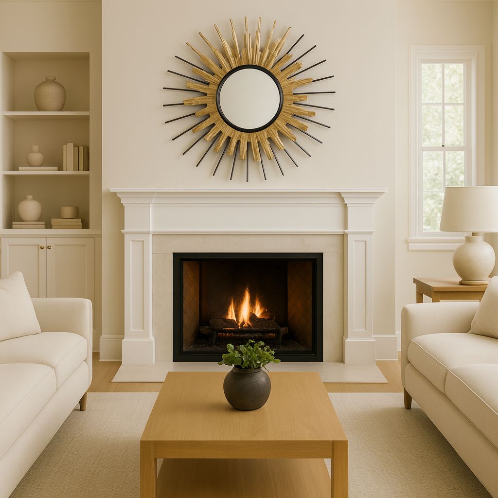 MDC494 GOLD DECOR MIRROR METAL WALL