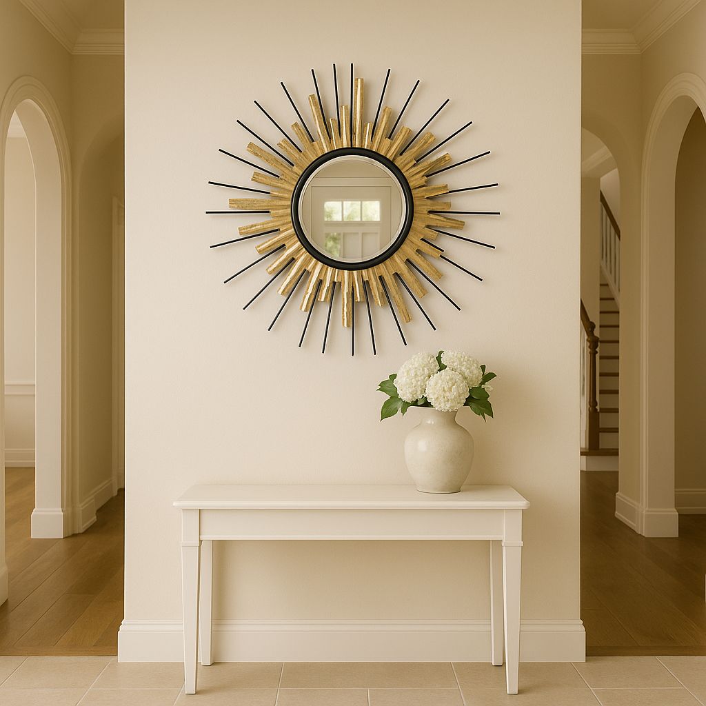 MDC494 GOLD DECOR MIRROR METAL WALL