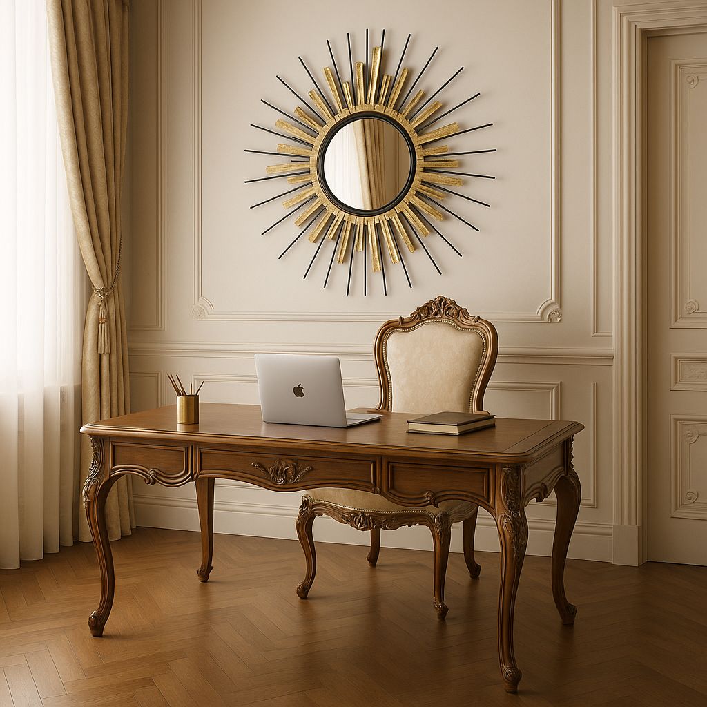 MDC494 GOLD DECOR MIRROR METAL WALL
