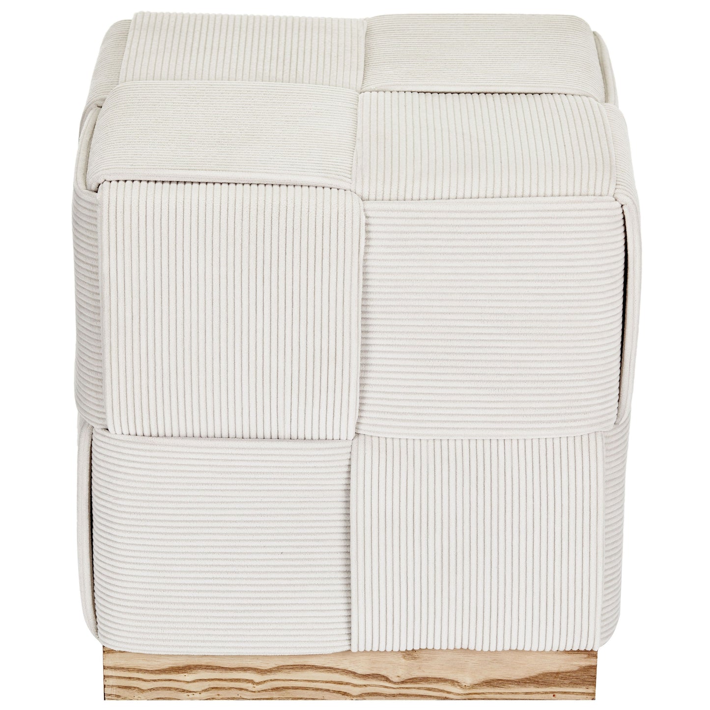 WST498 CREAM OTTOMAN STOOL