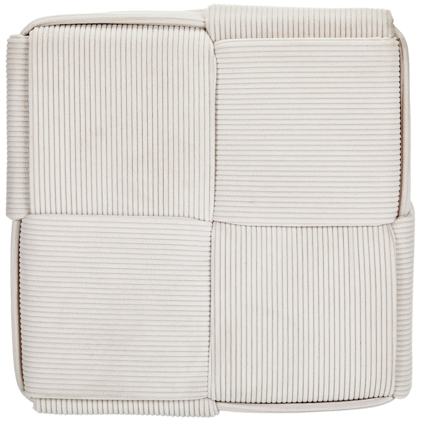 WST498 CREAM OTTOMAN STOOL