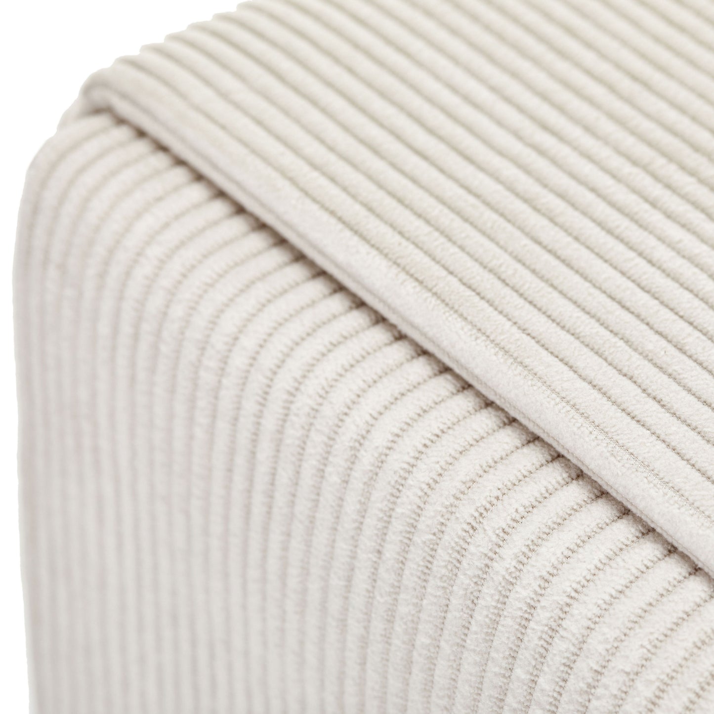 WST498 CREAM OTTOMAN STOOL
