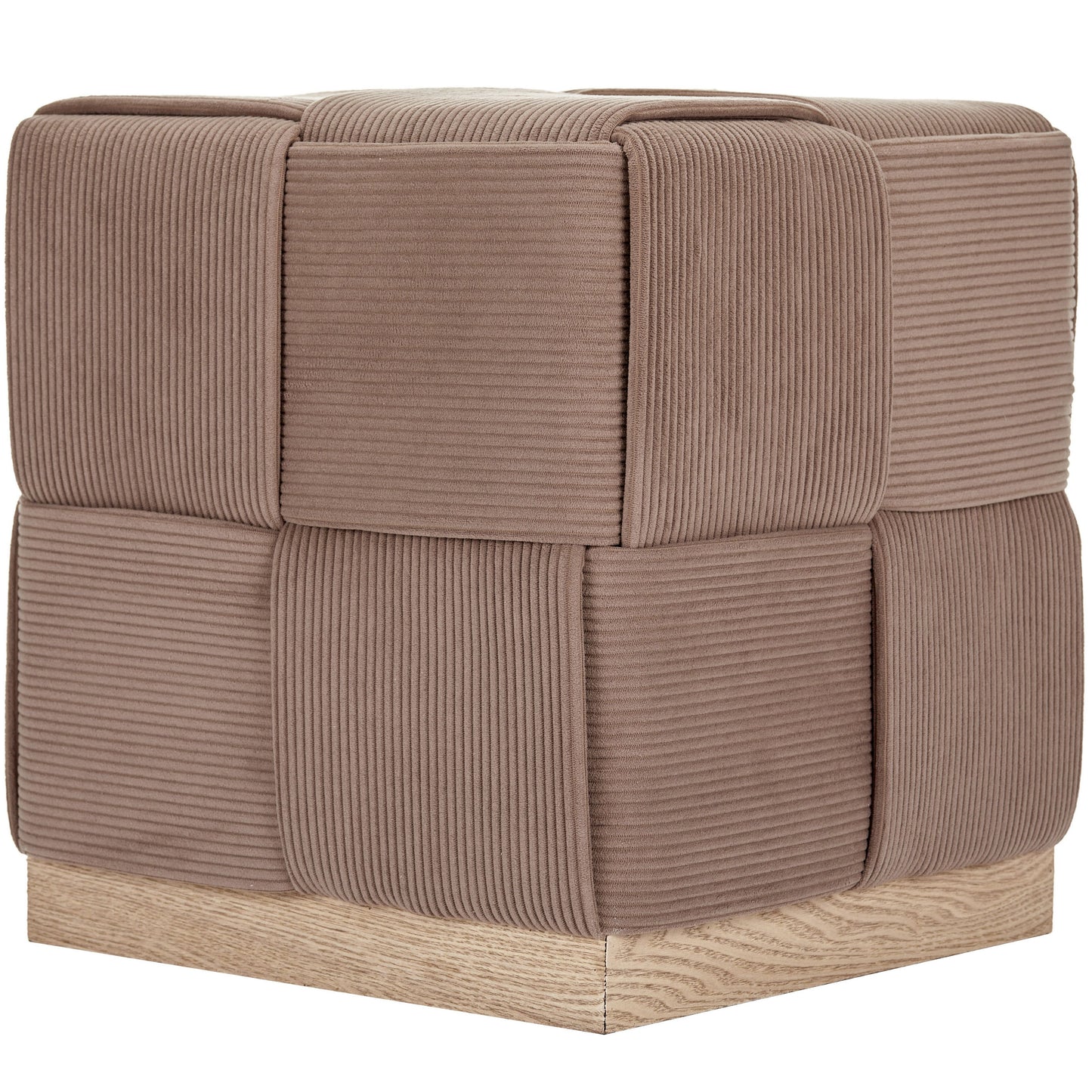 WST498 BROWN OTTOMAN STOOL