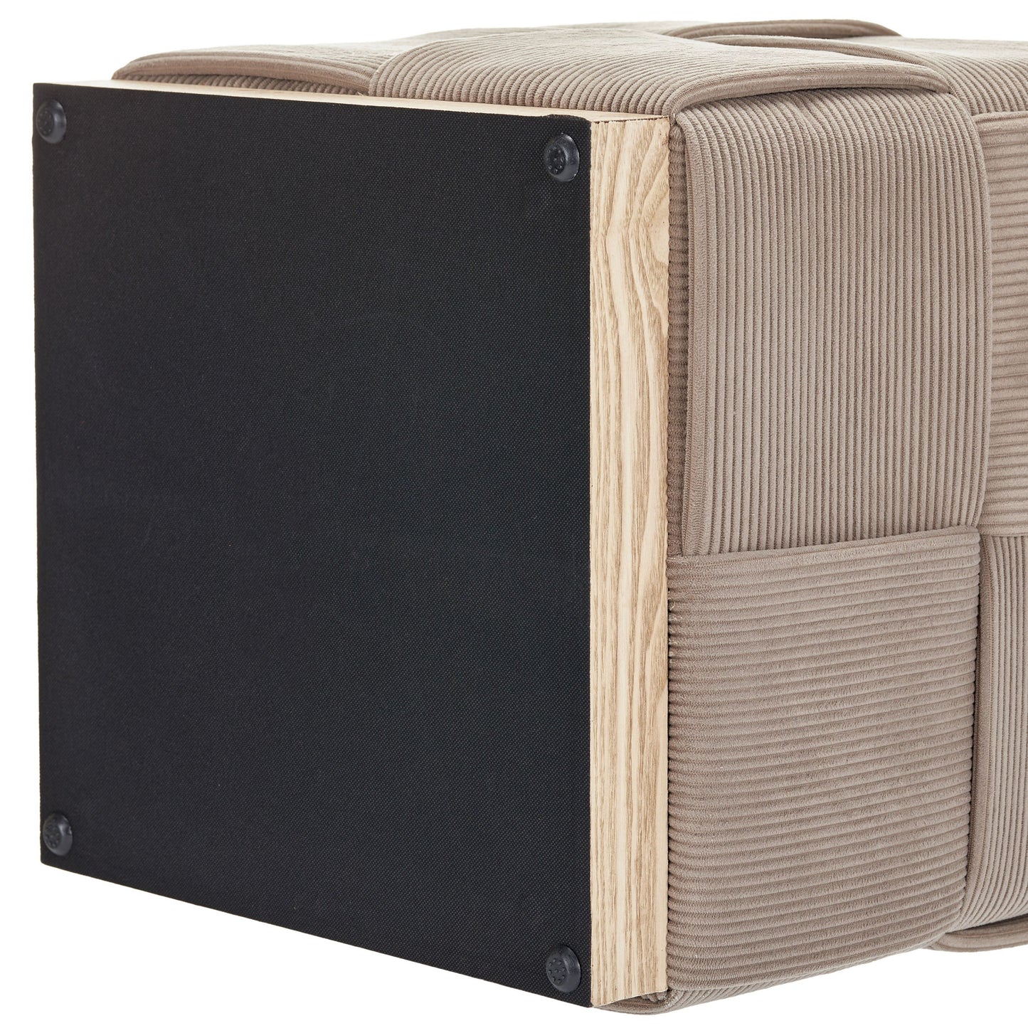 WST498 BROWN OTTOMAN STOOL