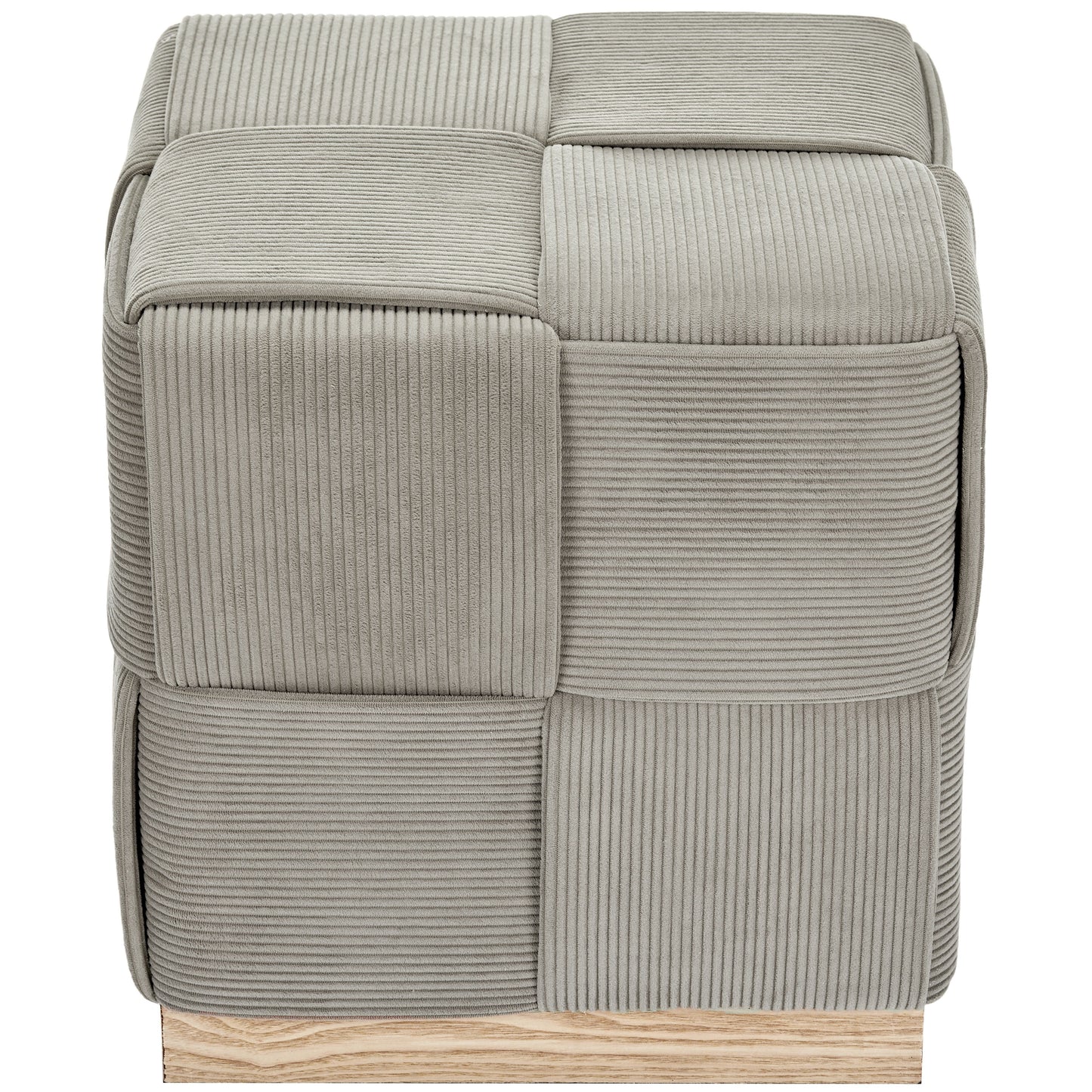 WST498 GREY-TAUPE OTTOMAN STOOL