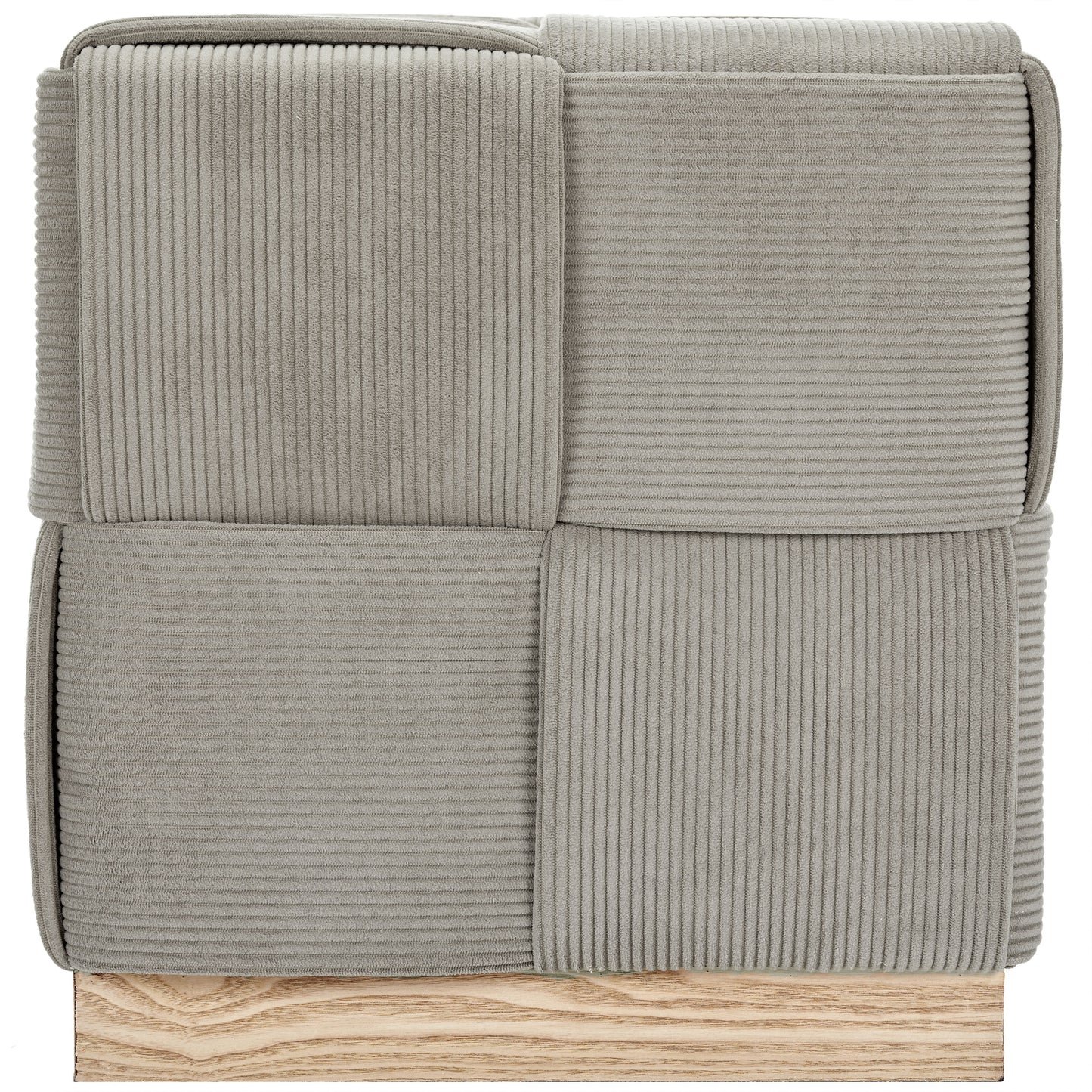 WST498 GREY-TAUPE OTTOMAN STOOL