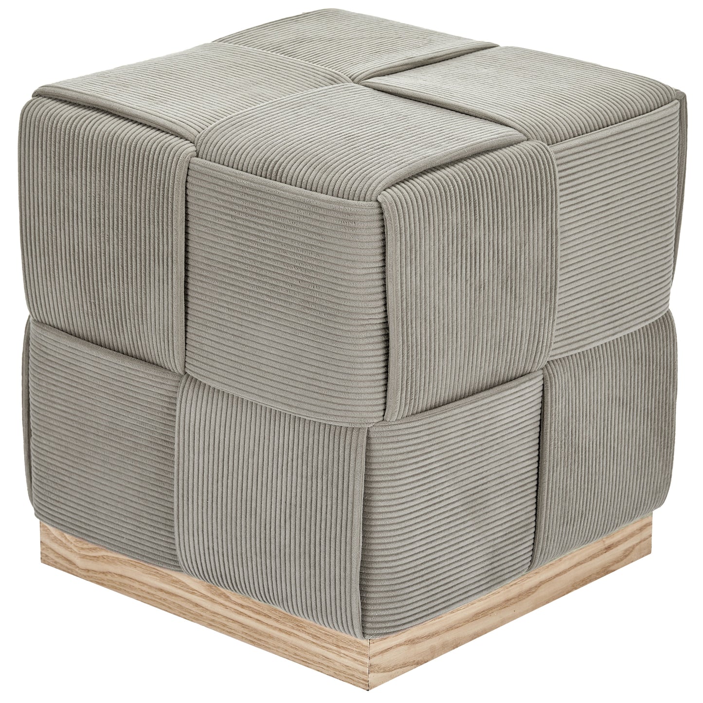 WST498 GREY-TAUPE OTTOMAN STOOL