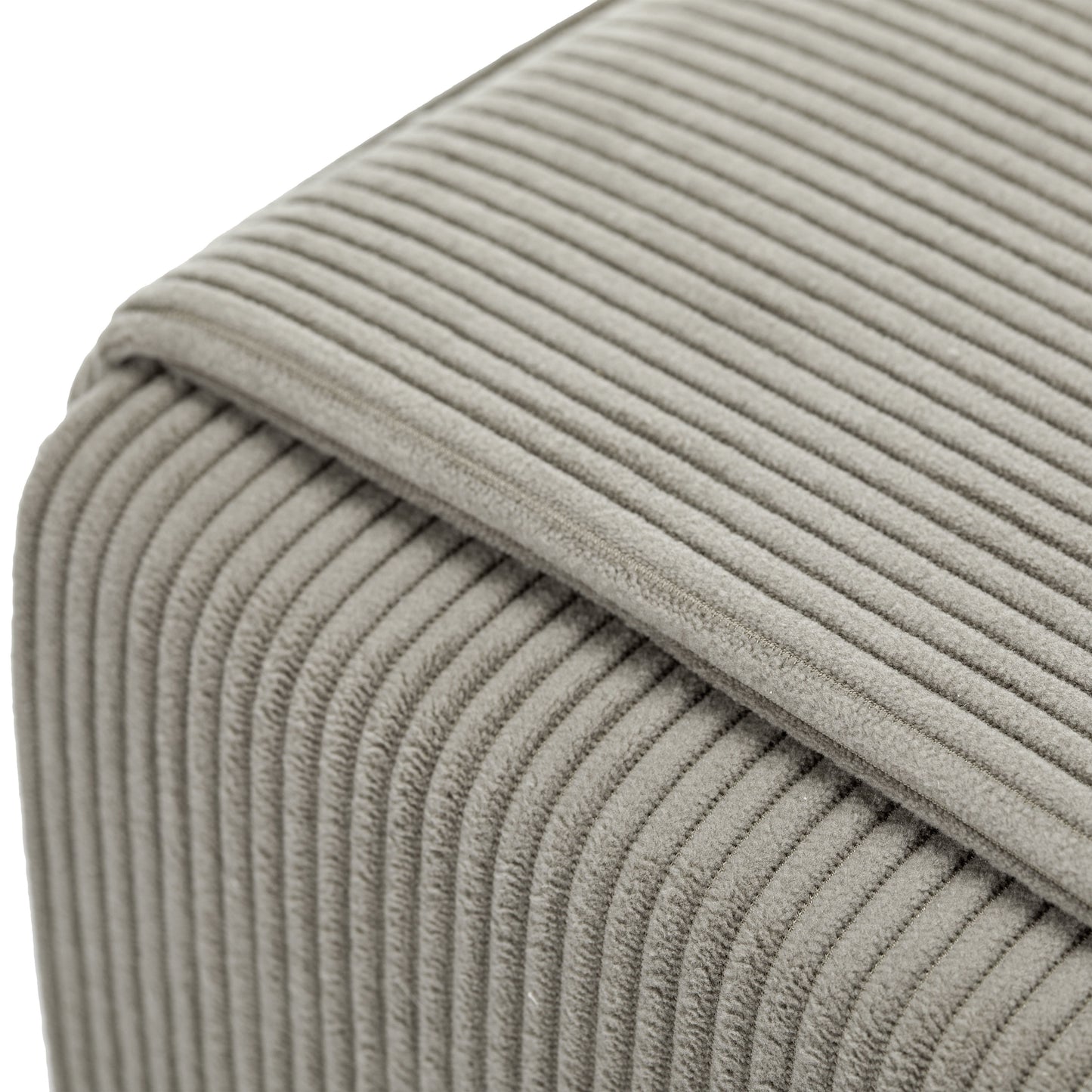 WST498 GREY-TAUPE OTTOMAN STOOL