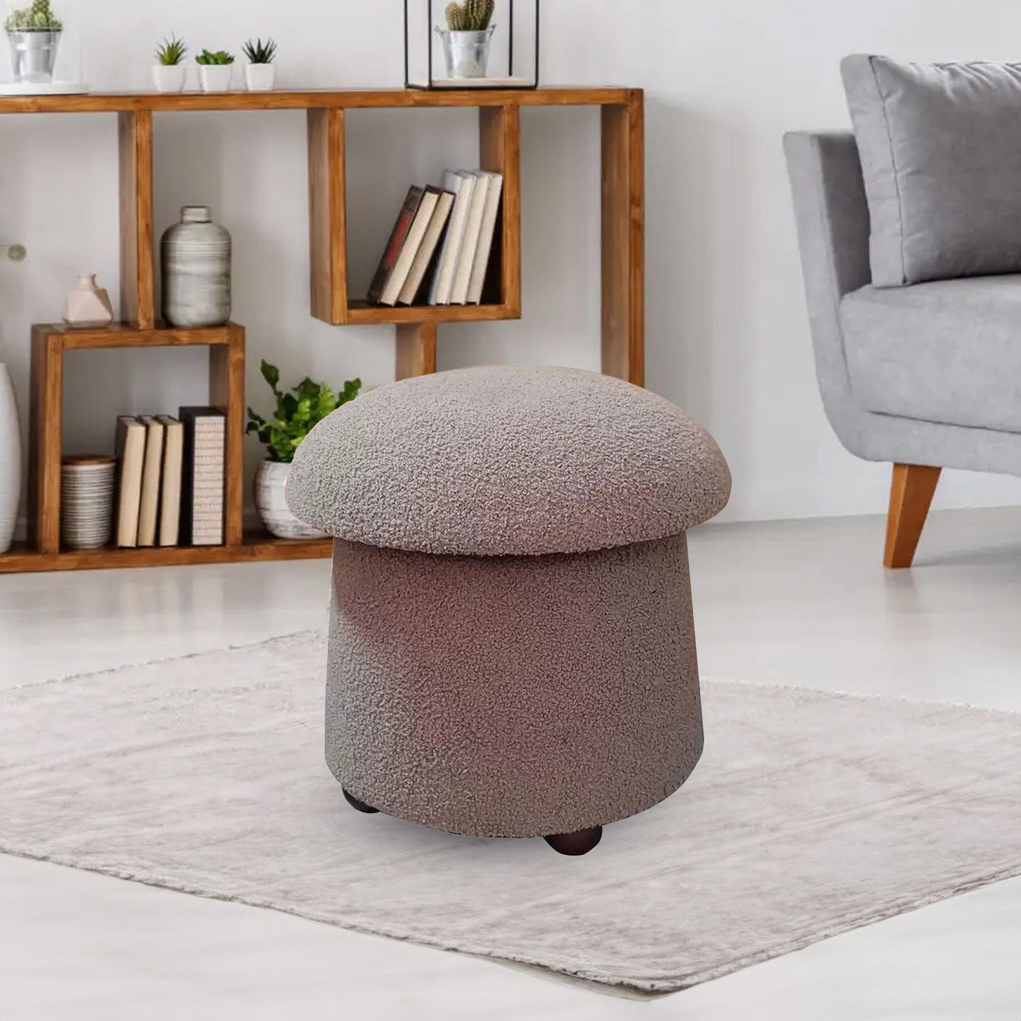 WST499 BROWN OTTOMAN