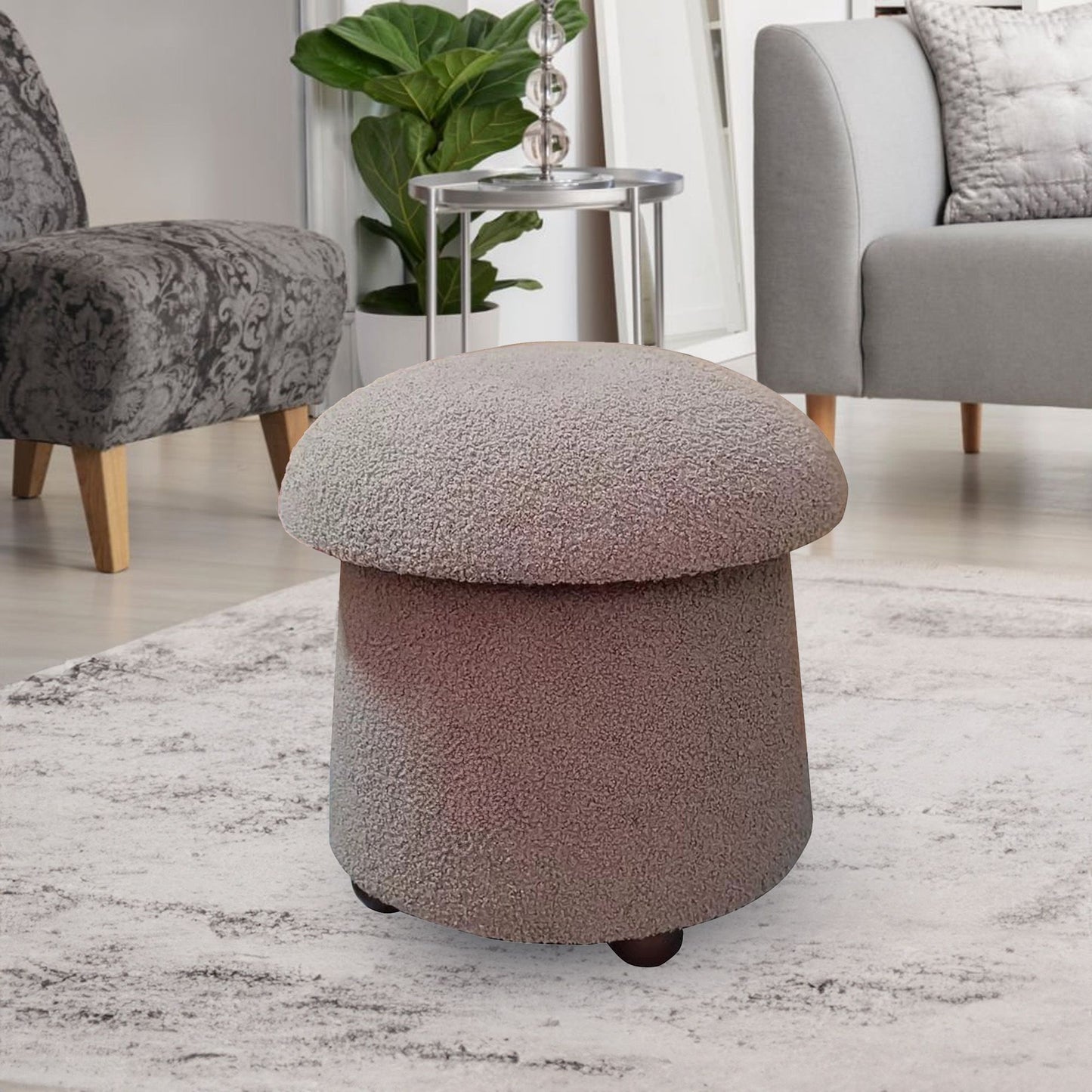 WST499 BROWN OTTOMAN