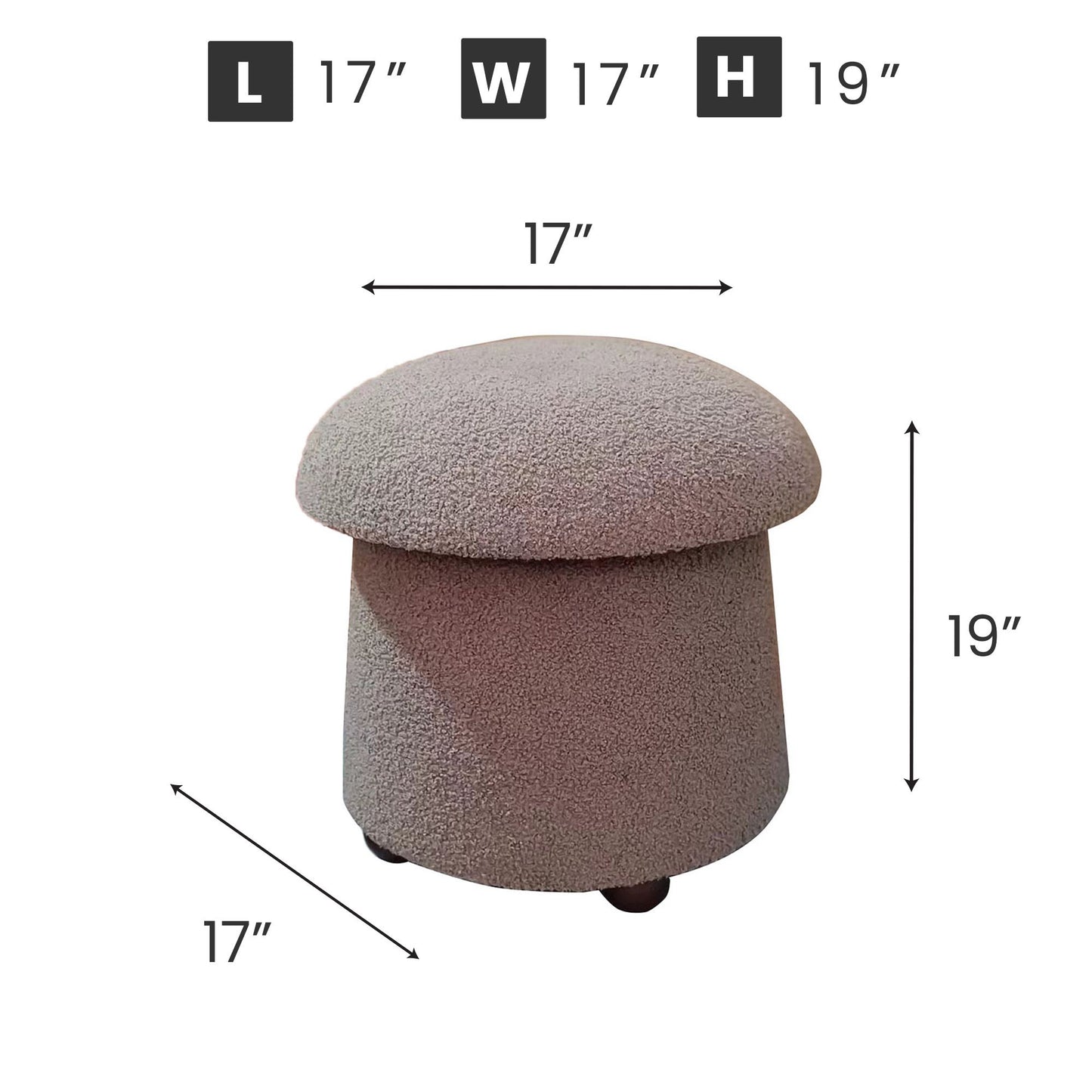WST499 BROWN OTTOMAN