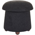 Mushroom Stool-Cozy Teddy Upholstery, Washable Cover, and Sturdy MDF Frame