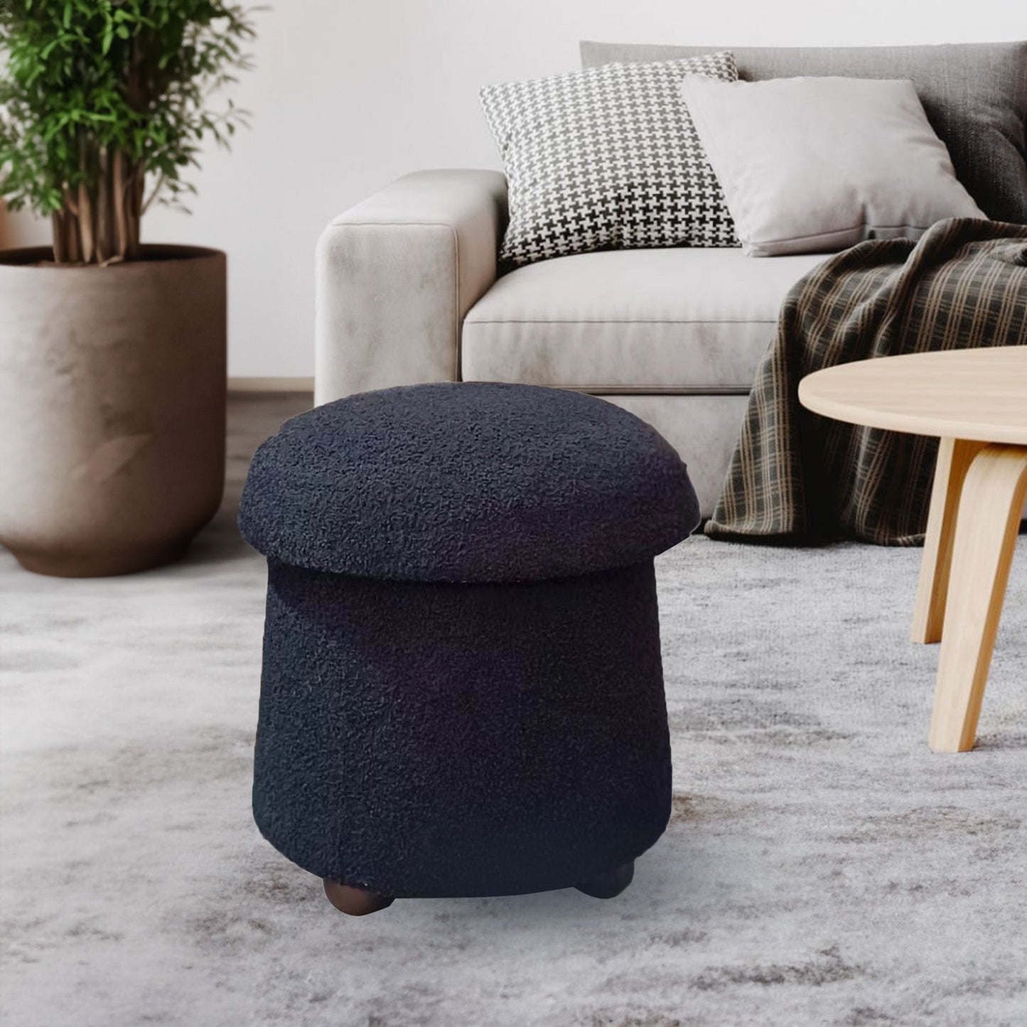 WST499 BLACK OTTOMAN