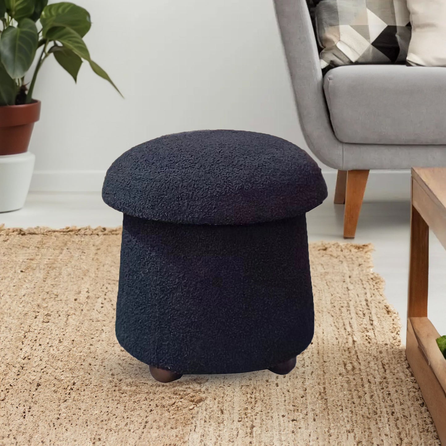 WST499 BLACK OTTOMAN