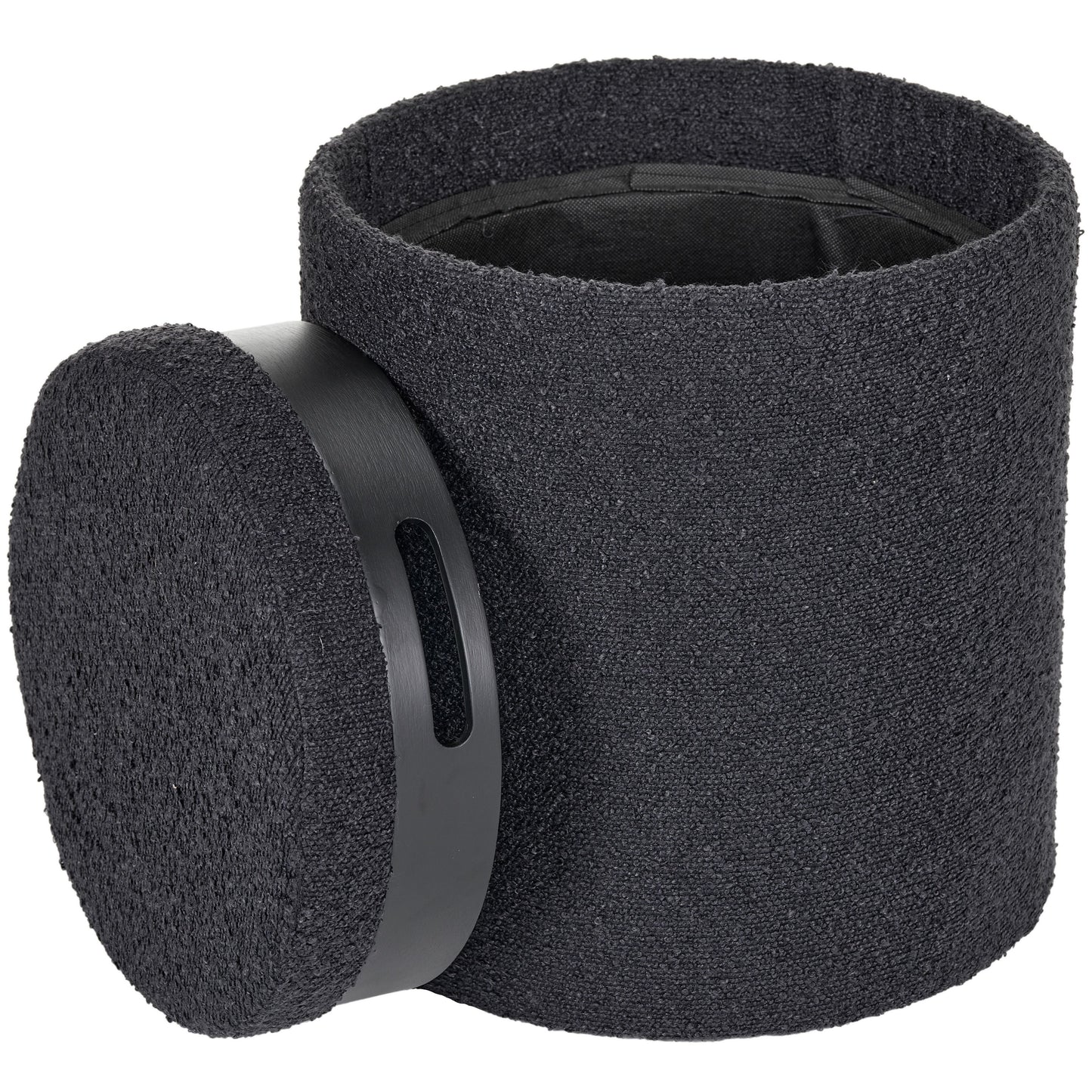 OT513 BLACK OTTOMAN