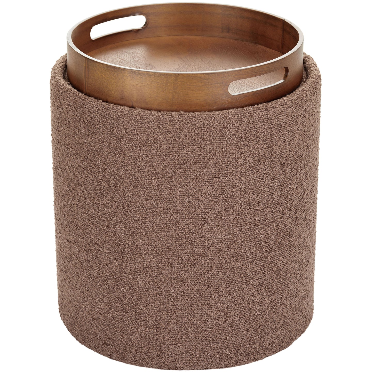 OT513 BROWN OTTOMAN