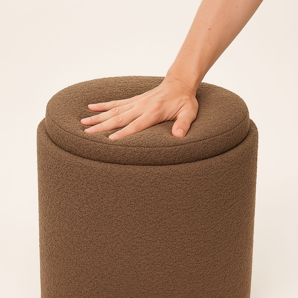OT513 BROWN OTTOMAN