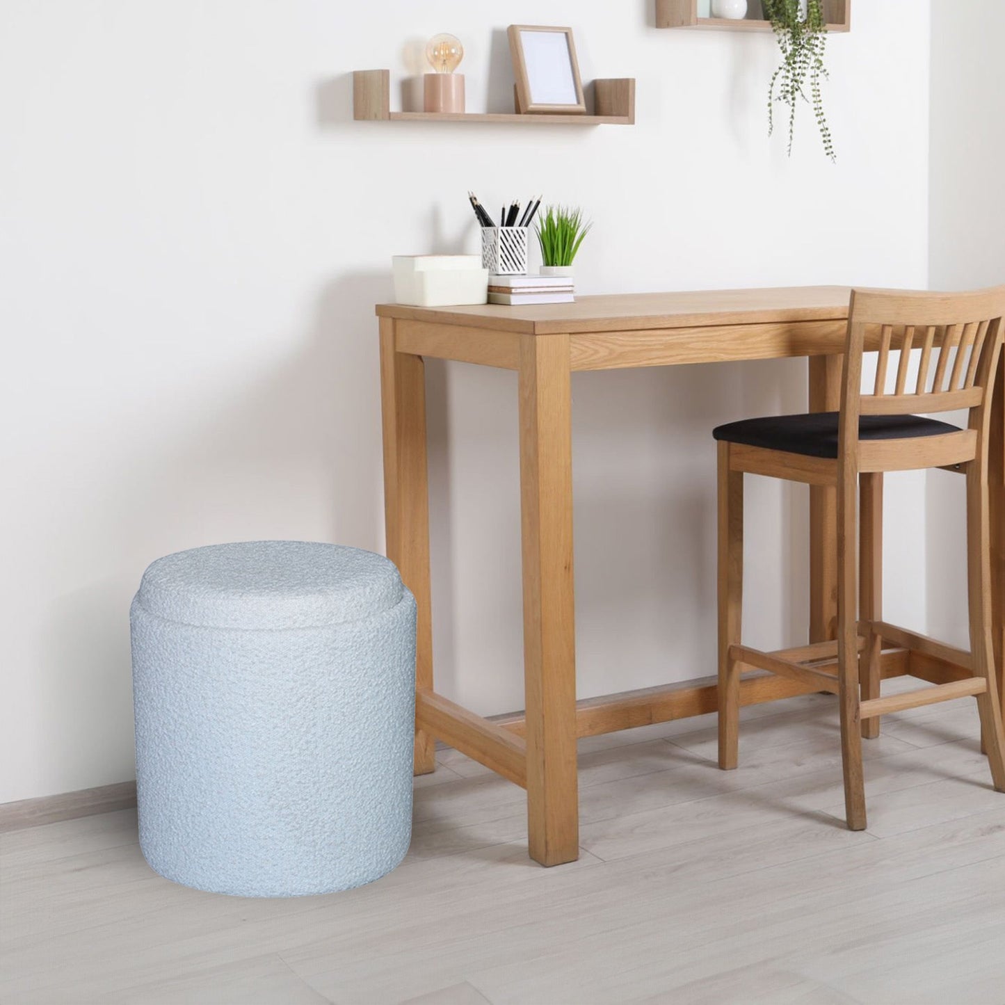 OT513 IVORY OTTOMAN
